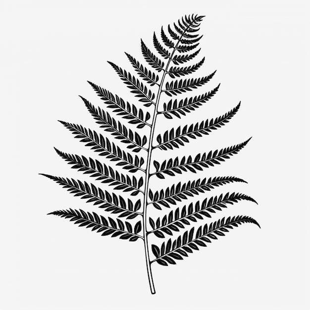 A close up of a fern leaf on a white background generative ai