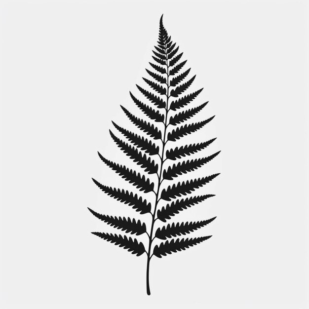 A close up of a fern leaf on a white background generative ai