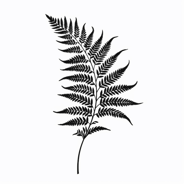 A close up of a fern leaf on a white background generative ai