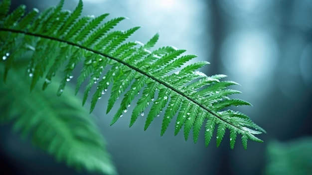 a close up of a fern leaf