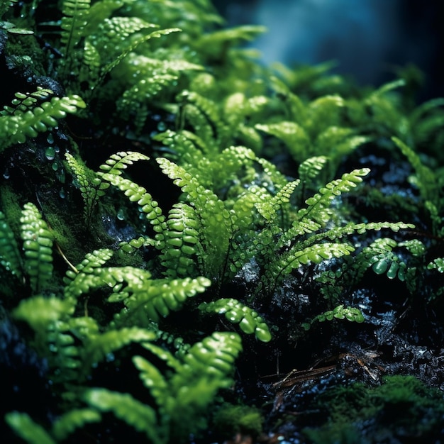 A close up of a fern plant with the word fern on it.