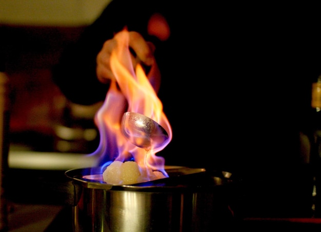 Foto close-up di feuerzangenbowle