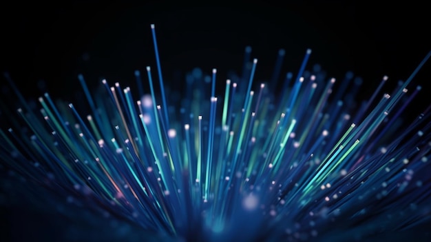 A close up of a fiber optic wire