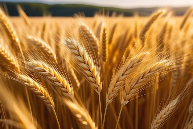 Close Up of a Field of Wheat