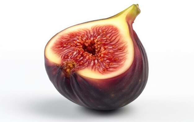 A close up fig isolated on a white background vegan tropic fruits ai generated