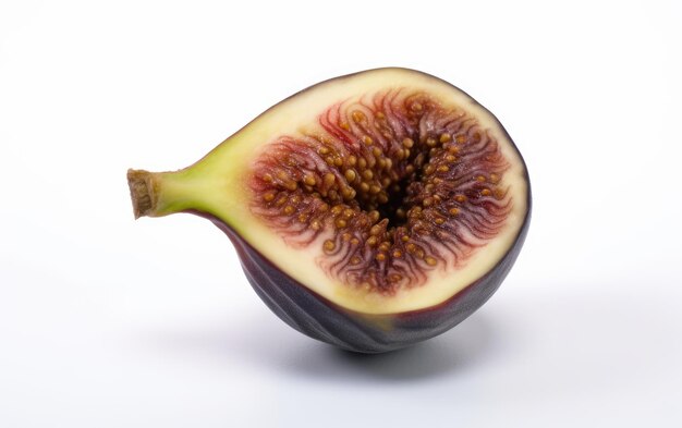 Photo a close up fig isolated on a white background vegan tropic fruits ai generated