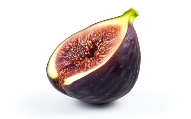A close up fig isolated on a white background vegan tropic fruits ai generated
