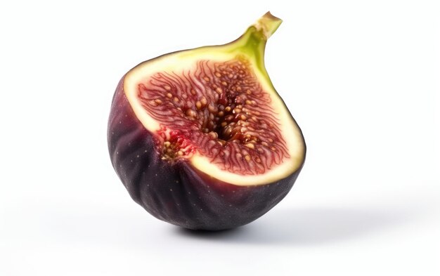 A close up fig isolated on a white background vegan tropic fruits ai generated