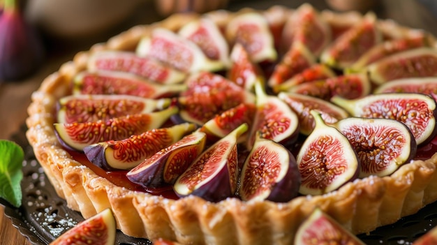 Close Up of Fig Pie