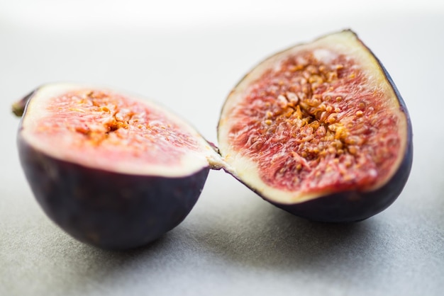 Close-up of fig slices