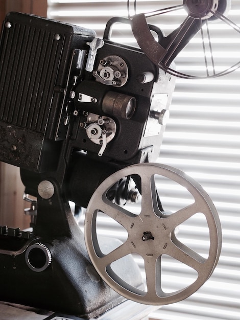 Photo close-up of film machine