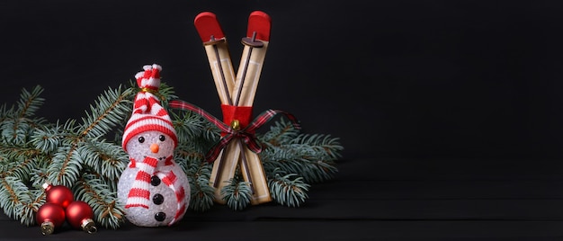 Close up on fir tree branches isolated