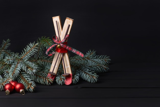 Photo close up on fir tree branches isolated