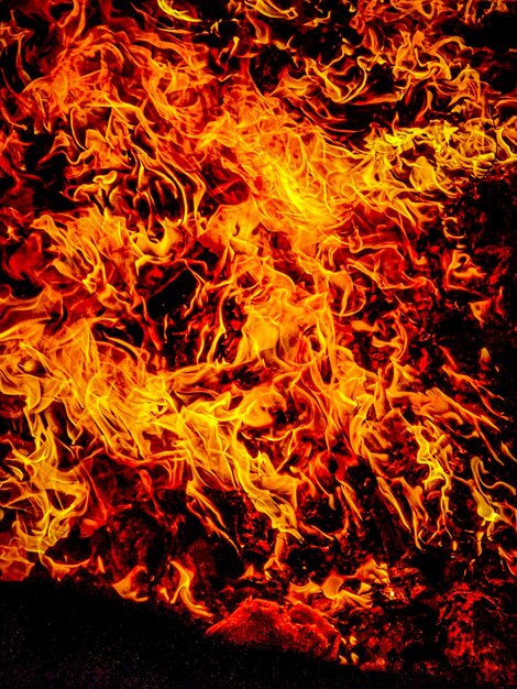 A close up of fire flames with the word fire on it