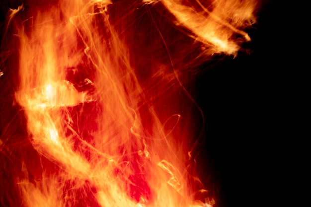 Photo close-up of fire at night