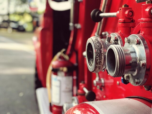 Photo close-up of fire truck