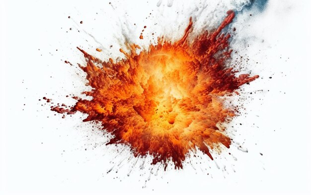 Photo a close up of a fireball exploding in the air generative ai