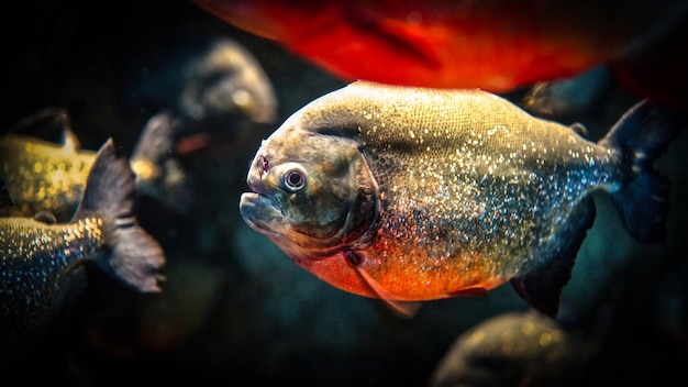 Photo close-up of fish in aquarium