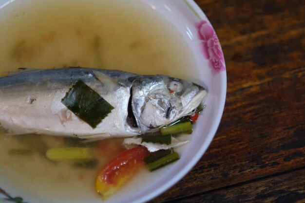 Close-up of fish in bowl