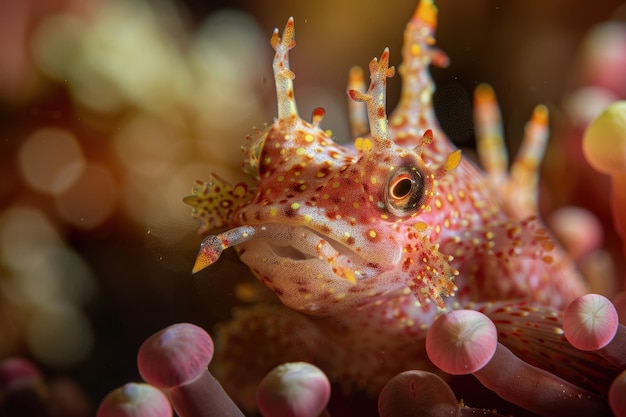 サンゴ礁の魚のクローズアップ