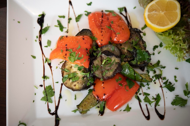 Close-up of fish served in plate