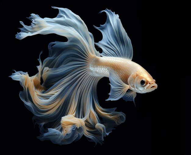 a close up of a fish with a black background generative ai