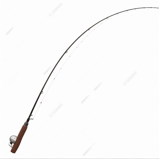 A close up of a fishing rod with a fishing pole generative ai