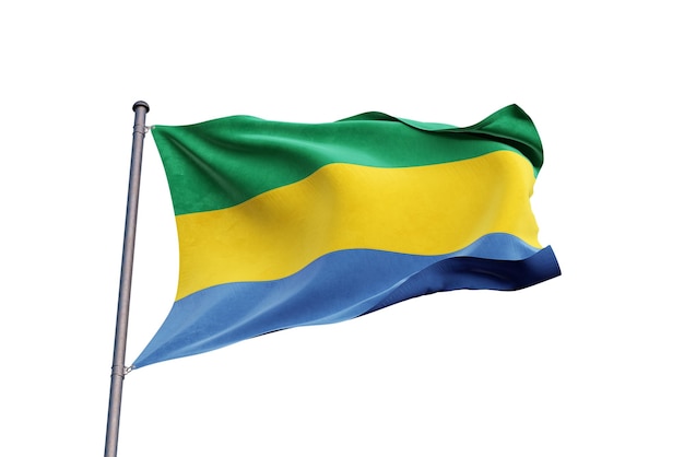 close-up of flag against white background