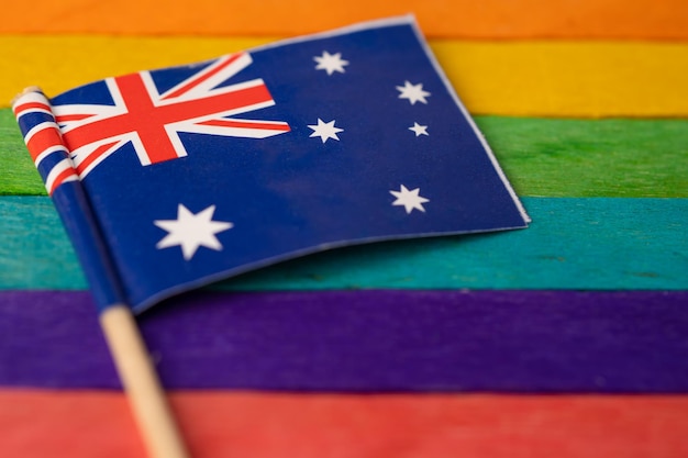 Close-up of flag on table