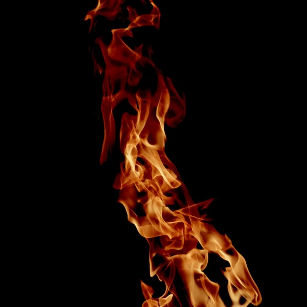 Photo close-up flame of fire