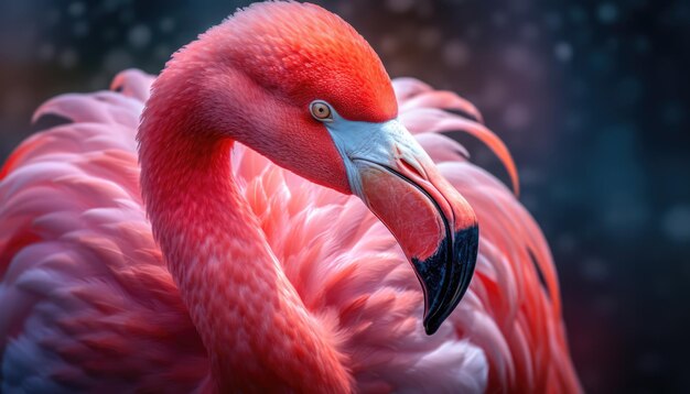 close up of a flamingo