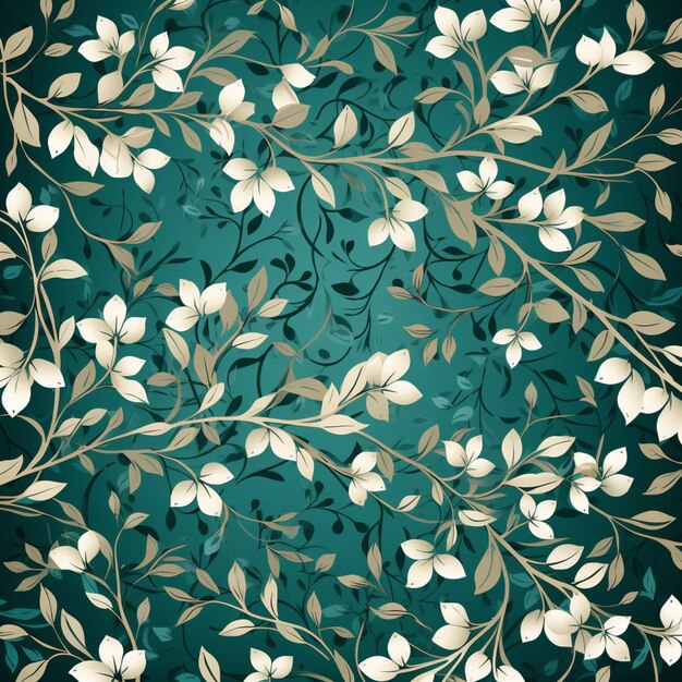 A close up of a floral design on a green background generative ai