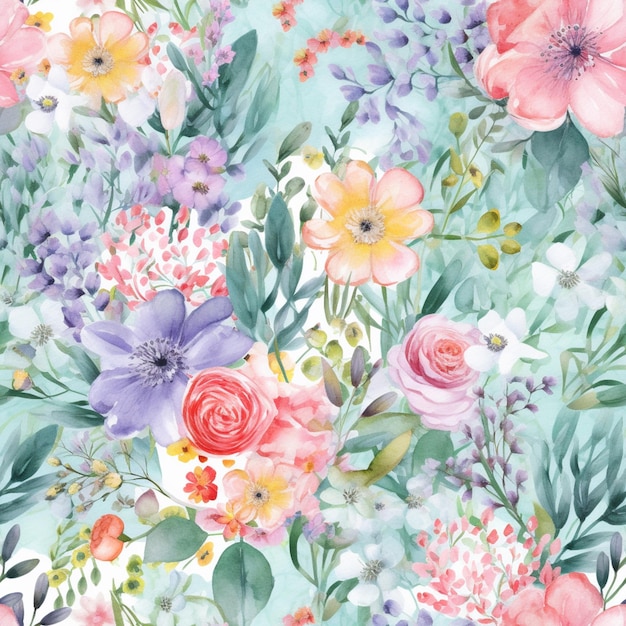 A close up of a floral pattern with pink generative ai