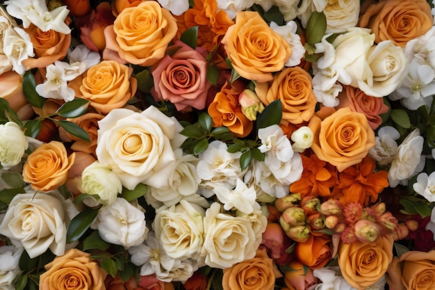 A close up of a flower bouquet