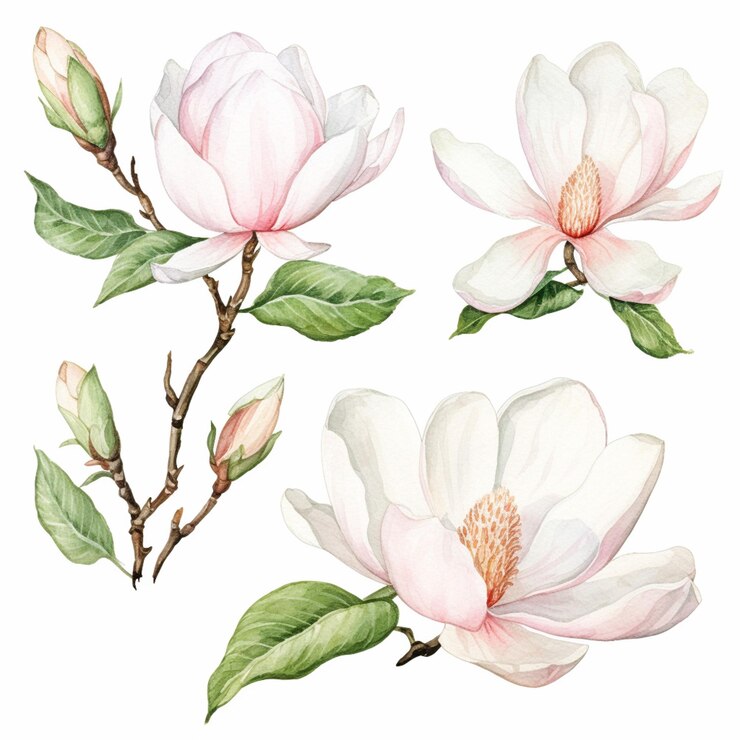 葉が生じる枝の花のクローズアップ