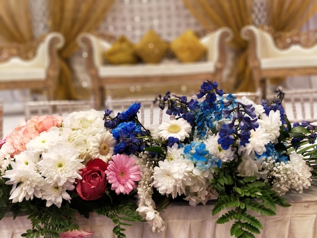 Photo close-up of flower decoration in event