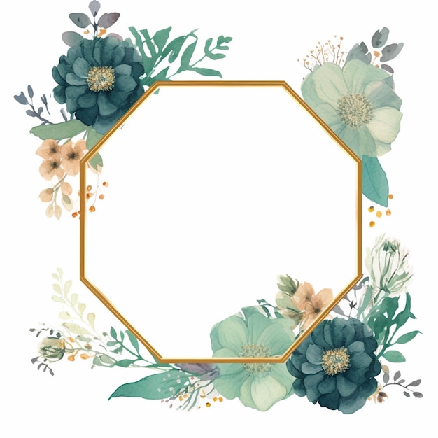 A close up of a flower frame with a white background generative ai