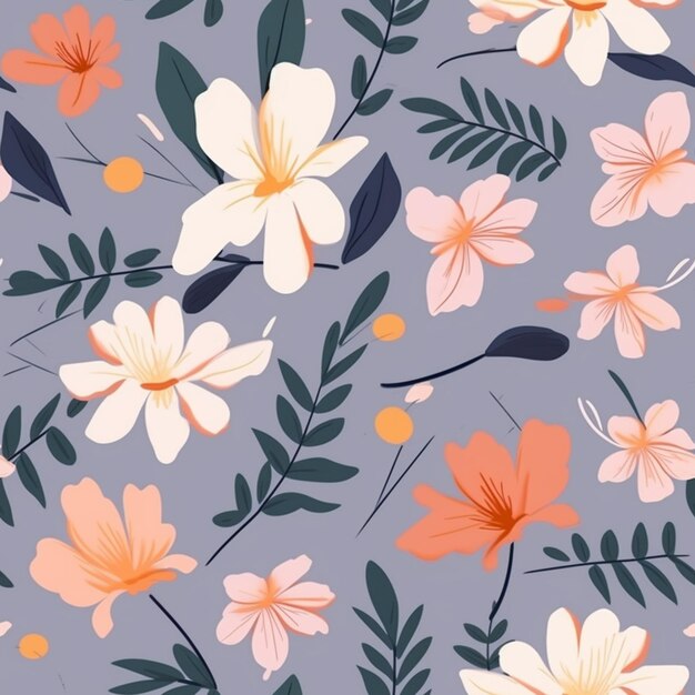 A close up of a flower pattern on a gray background generative ai