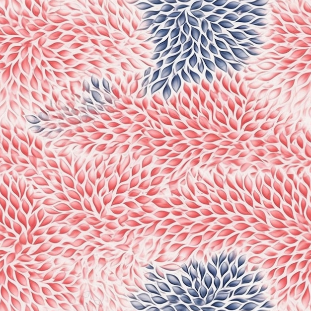 a close up of a flower pattern on a pink and blue background generative ai