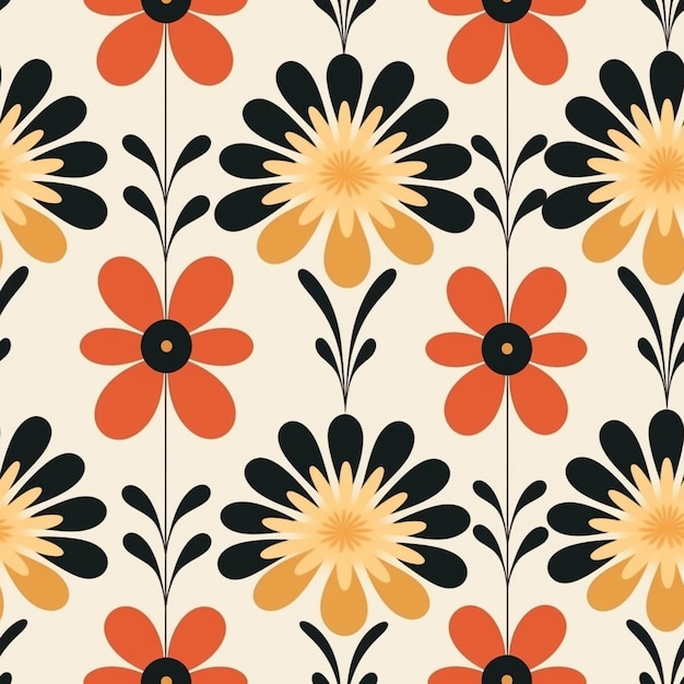 A close up of a flower pattern on a white background generative ai