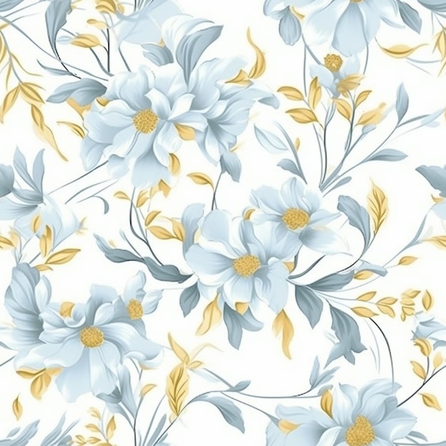 A close up of a flower pattern on a white background generative ai