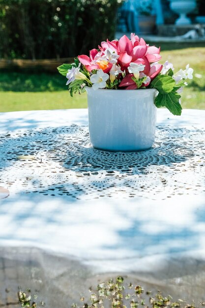 Close-up of flower pot