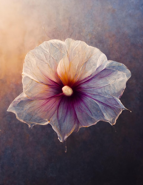 Close up of a flower on a table generative ai