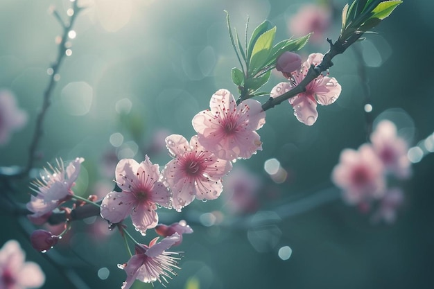 a close up of a flower on a tree