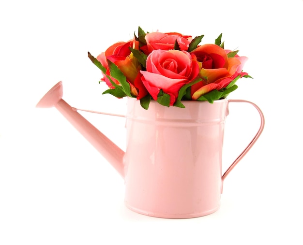 Photo close-up of flower vase against white background