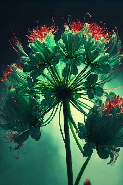 Крупный план цветка в вазе, генеративный ай