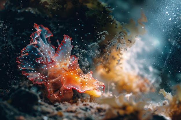 A close up of a flower in the water