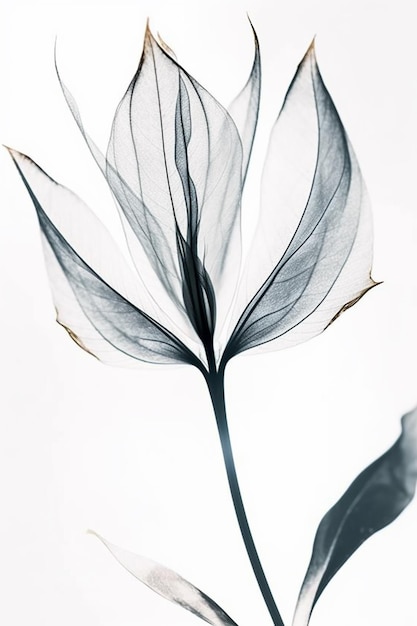 A close up of a flower with a blue background