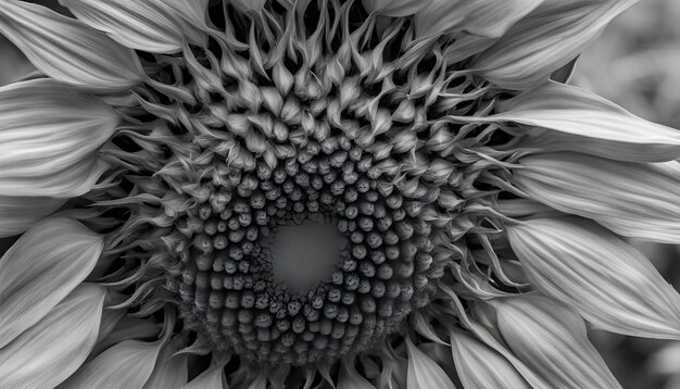 Photo a close up of a flower with a center that says  sunflower