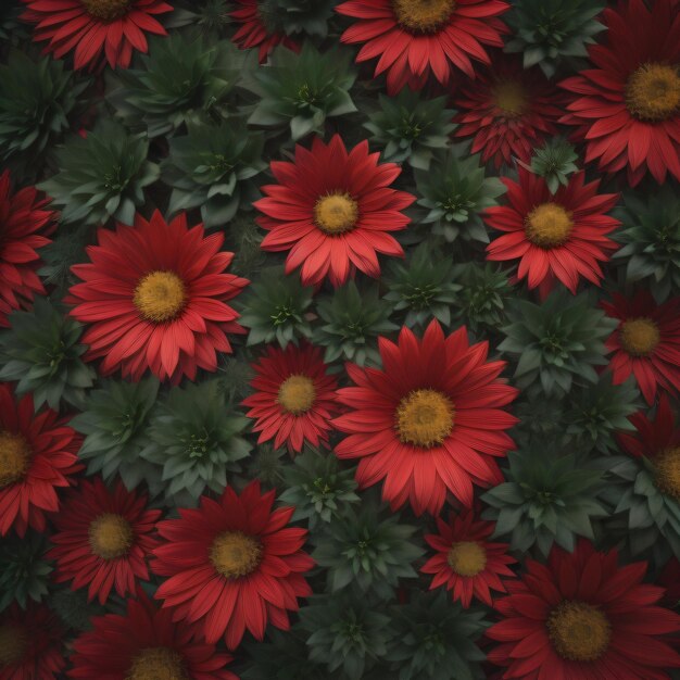 A close up of a flower with many different flowers.